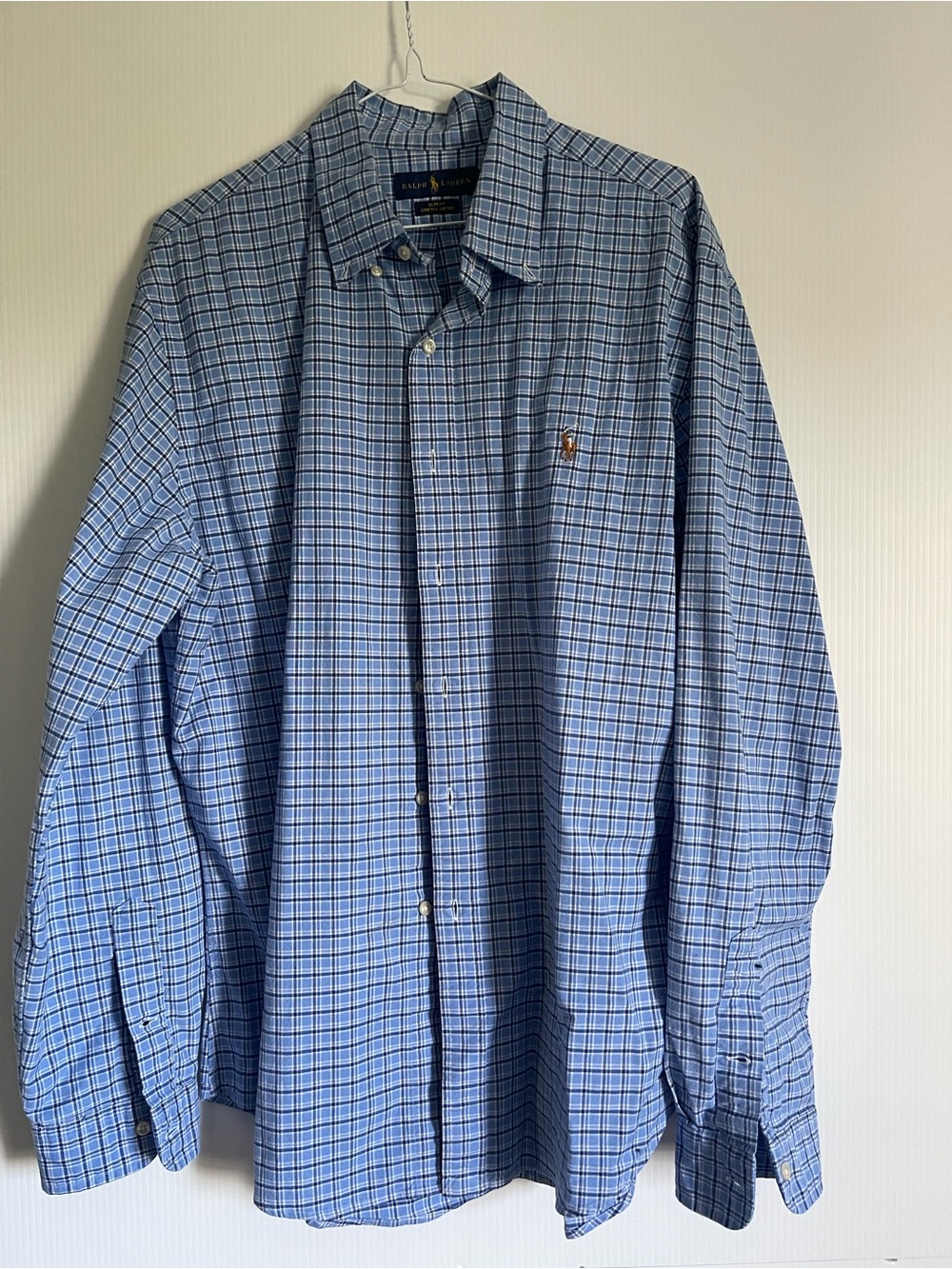 Ralph Lauren Light Blue Plaid Button-Down Shirt